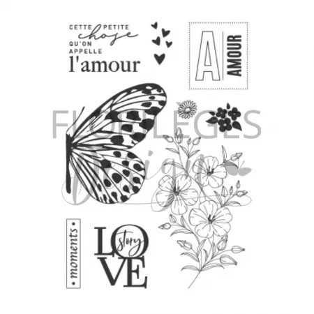 Tampon - Grand papillon - Farandole - Florilèges Design