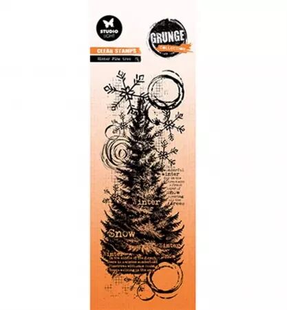 Tampon - Grunge - Winter Pine tree