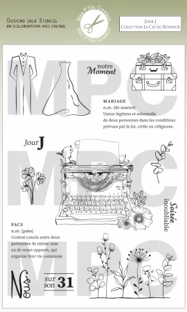 Tampon - La Cl&eacute; du Bonheur - Jour J - Mes P\'tits Ciseaux