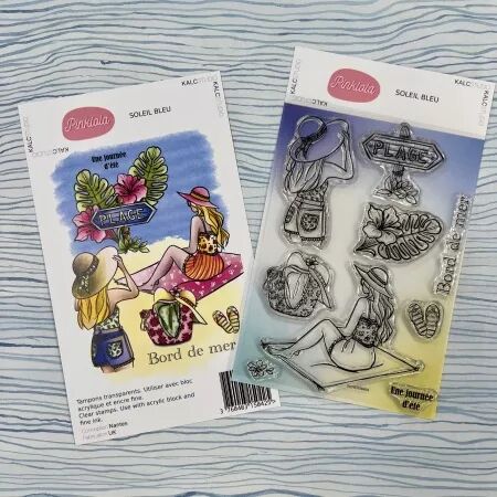 Tampon - La plage - Soleil bleu - Pinklola