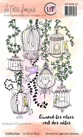 Tampon - La vie en Rose - Ouvrez la cage aux oiseaux