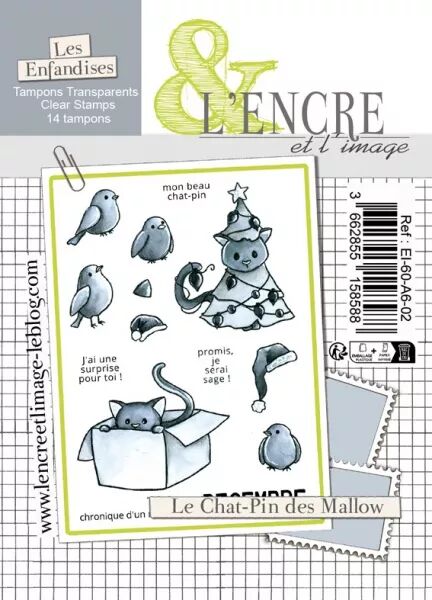 Tampon - Le Chat-Pin des Mallow - L\'encre et l\'image
