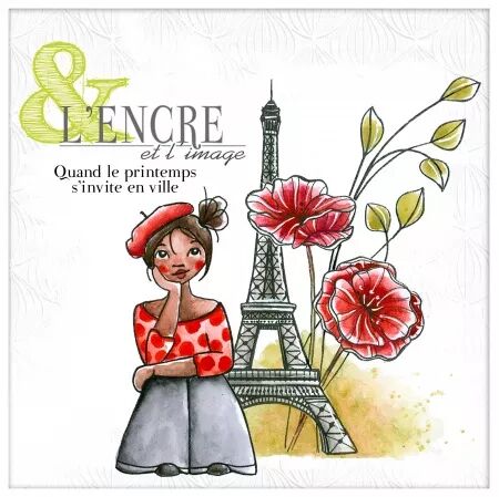 Tampon - Les Naturels - Heureux comme un chat au jardin - L\'Encre et l\'Image