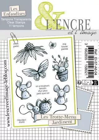 Tampon - Les Trotte-Menu Jardinent - L\'encre et l\'image