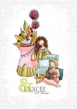 Tampon - Maison Fleurie - L\'Encre et l\'Image