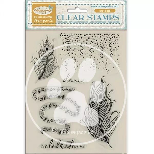 Tampon - Masquerade - Feathers - Stamperia