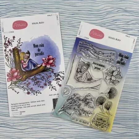 Tampon - Mon coin de paradis - Soleil bleu - Pinklola