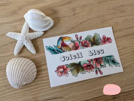 Tampon - Mon coin de paradis - Soleil bleu - Pinklola