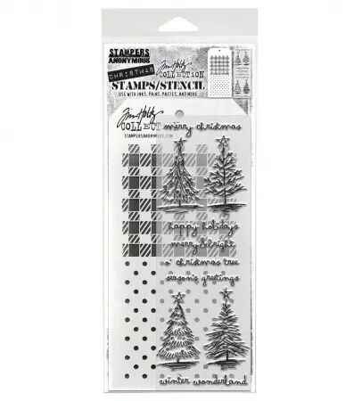 Tampon & pochoir - Scribbly Christmas  - Tim Holtz