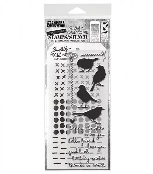 Tampon & pochoir - Shilhoutte Birds- Tim Holtz