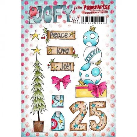 Tampon - sapin et boules de Noël - JOFY142 - Paper Artsy