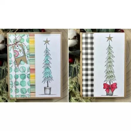 Tampon - sapin et boules de Noël - JOFY142 - Paper Artsy
