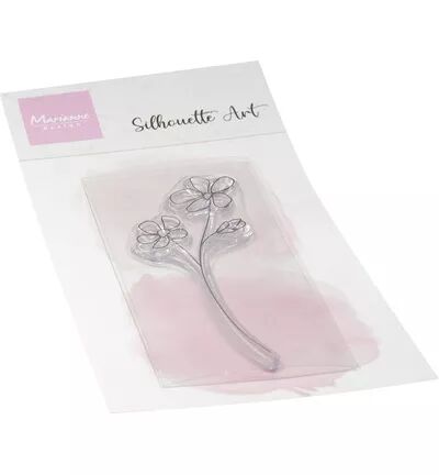 Tampon - Silhouette Art - Fleur - Marianne Design