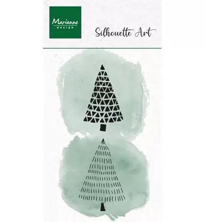 Tampon - Silhouette Art - Sapins festifs - Marianne Design