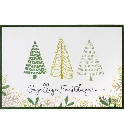 Tampon - Silhouette Art - Sapins joyeux - Marianne Design