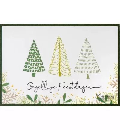 Tampon - Silhouette Art - Sapins joyeux - Marianne Design