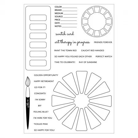 Tampon - Swatch Cards - Roue chromatique & nuancier - Sizzix