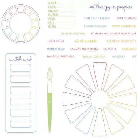 Tampon - Swatch Cards - Roue chromatique & nuancier - Sizzix