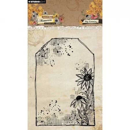 Tampon - Sweet Bee Memories - Tag florals