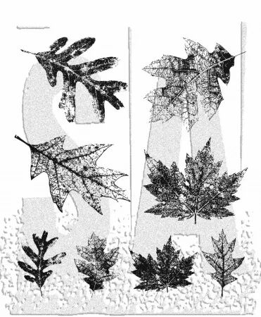 Tampon - Tim Holtz - Falling leaves