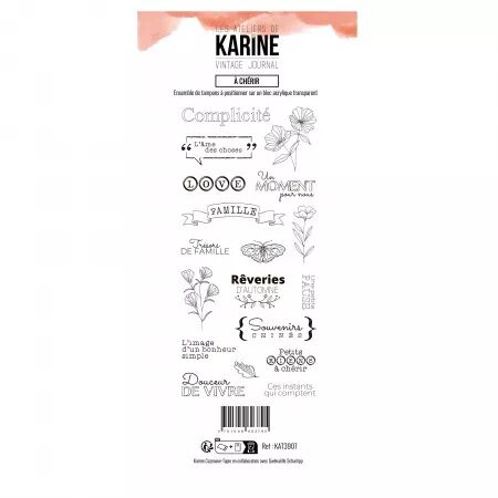 Tampon - Vintage Journal - A chérir - Les Ateliers de Karine