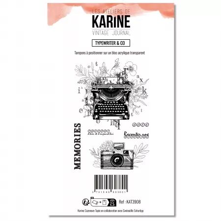 Tampon - Vintage Journal - Machine à écrire & Co - Les Ateliers de Karine