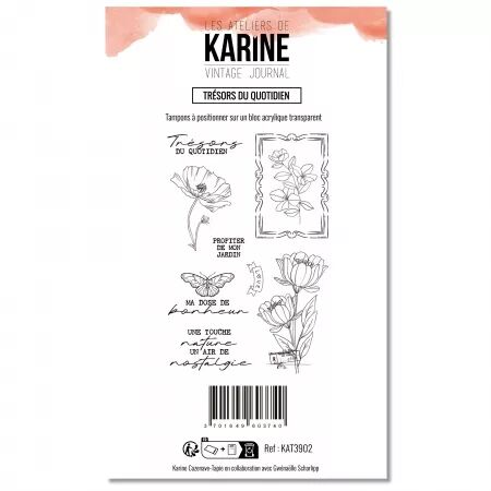 Tampon - Vintage Journal - Trésors du quotidien - Les Ateliers de Karine