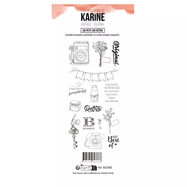 Tampon - Vintage Journal - Un petit air r�tro  - Les Ateliers de Karine