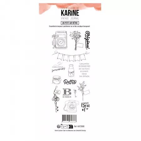 Tampon - Vintage Journal - Un petit air rétro  - Les Ateliers de Karine