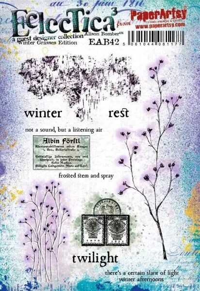 Tampon 42 - Winter Grasses Edition - Alison Bomber pour Eclectica PaperArtsy PaperArtsy