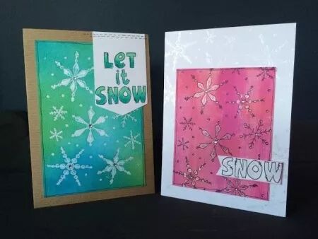 Tampon 48 - Bonhomme de neige et flocons - JOFY pour PaperArtsy