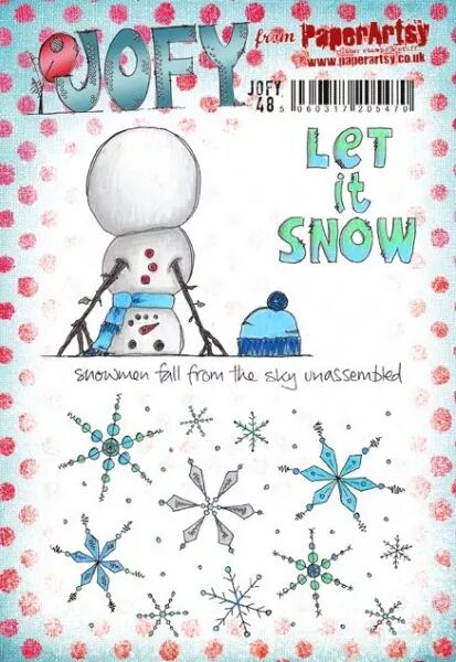 Tampon 48 - Bonhomme de neige et flocons - JOFY pour PaperArtsy