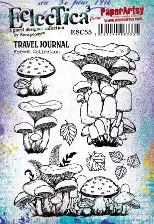 Tampon 55 - Champignons - Scrapcosy pour Eclectica PaperArtsy