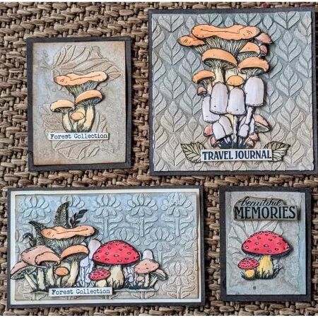 Tampon 55 - Champignons - Scrapcosy pour Eclectica PaperArtsy