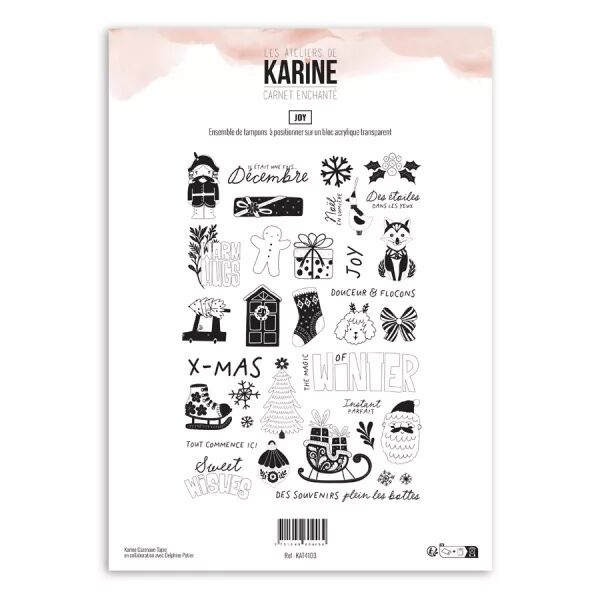 Tampon A4 - Carnet Enchant� - Joy - Les Ateliers de Karine