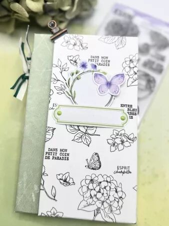 Tampon A4 - Jardin secret - Le temps des fleurs - Les Ateliers de Karine