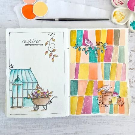 Tampon A4 - Mon p\'tit jardin - Jardin d\'artiste - Chou and Flowers