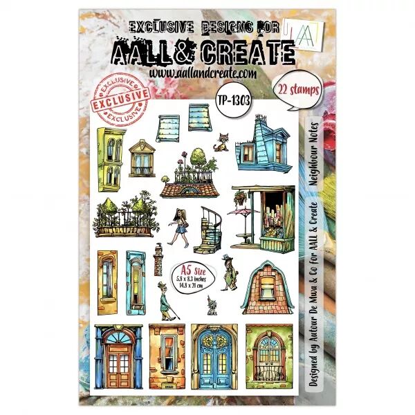 Tampon A5 - #1303 - Neighbour Notes - AALL & Create