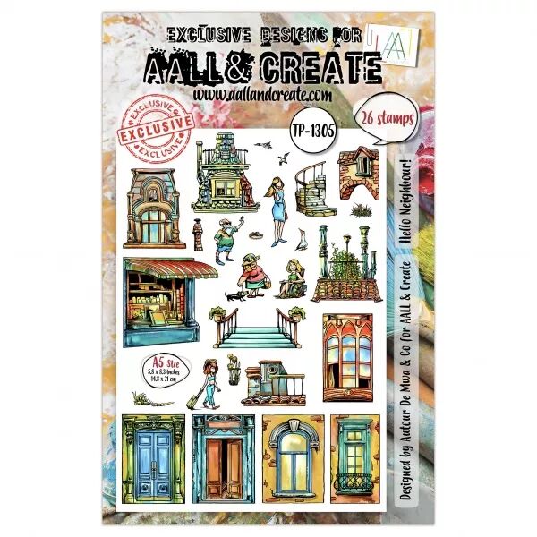 Tampon A5 - #1305 - Hello Neighbour! - AALL & Create