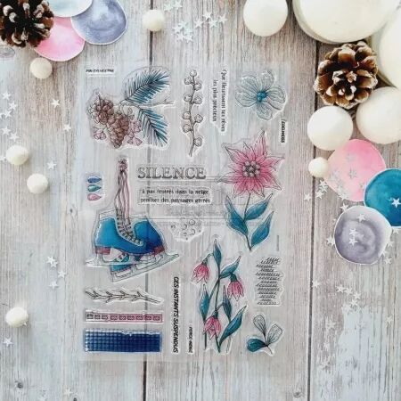 Tampon A5 - Altitude - Fleurs d\'hiver - Chou Flowers