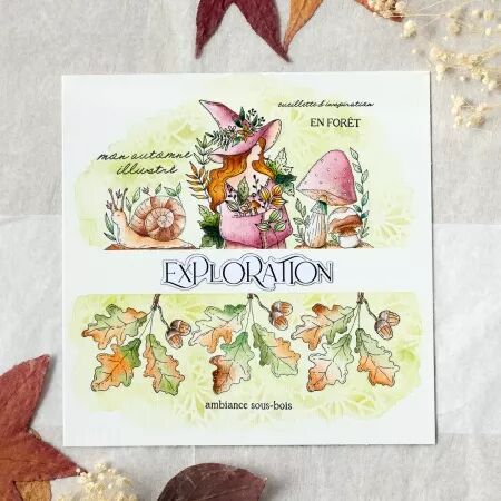 Tampon A5 - L\'orée des bois - Ambiance sous-bois - Chou Flowers