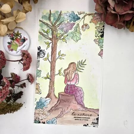 Tampon A5 - L\'orée des bois - Balade en forêt - Chou Flowers