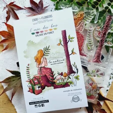 Tampon A5 - L\'orée des bois - Balade en forêt - Chou Flowers