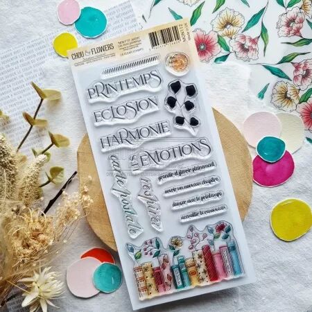 Tampon A5 - Mon p\'tit jardin - Les mots printemps - Chou and Flowers