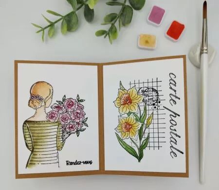 Tampon A5 - Mon p\'tit jardin - Romance - Chou and Flowers