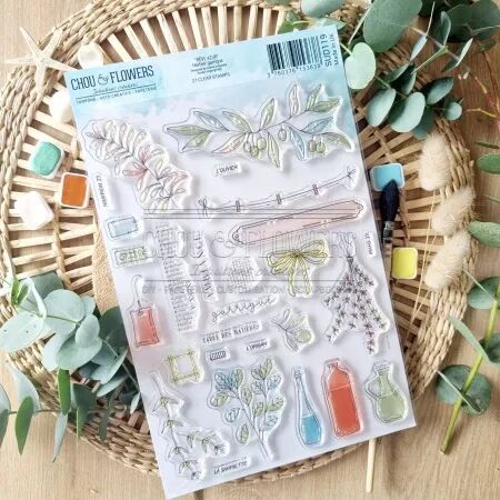 Tampon A5 - Rêve Azur - Herbier garrigue