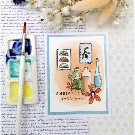 Tampon A5 - Rêve Azur - Herbier garrigue