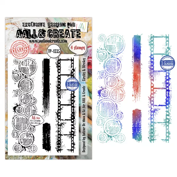 Tampon A6 - #1335 - Circles & Strokes - AALL & Create