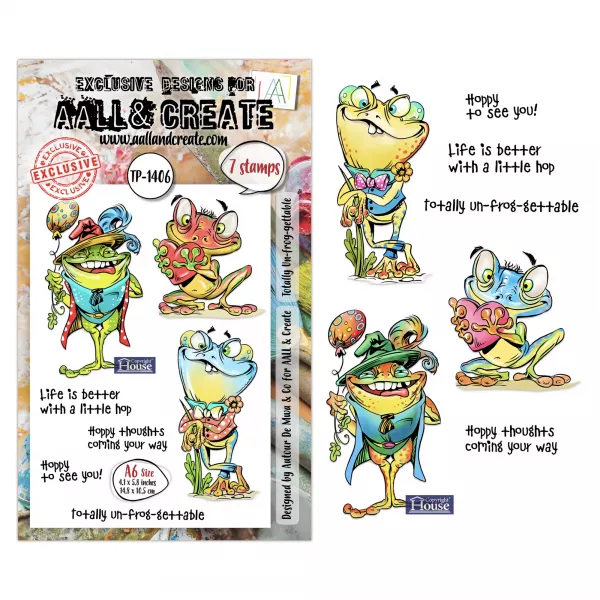 Tampon A6 - #1406 - totally un-frog-gettable - AALL & Create