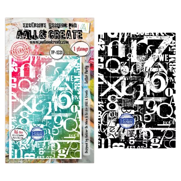 Tampon A6 - 1331 - Letter Party - AALL and Create